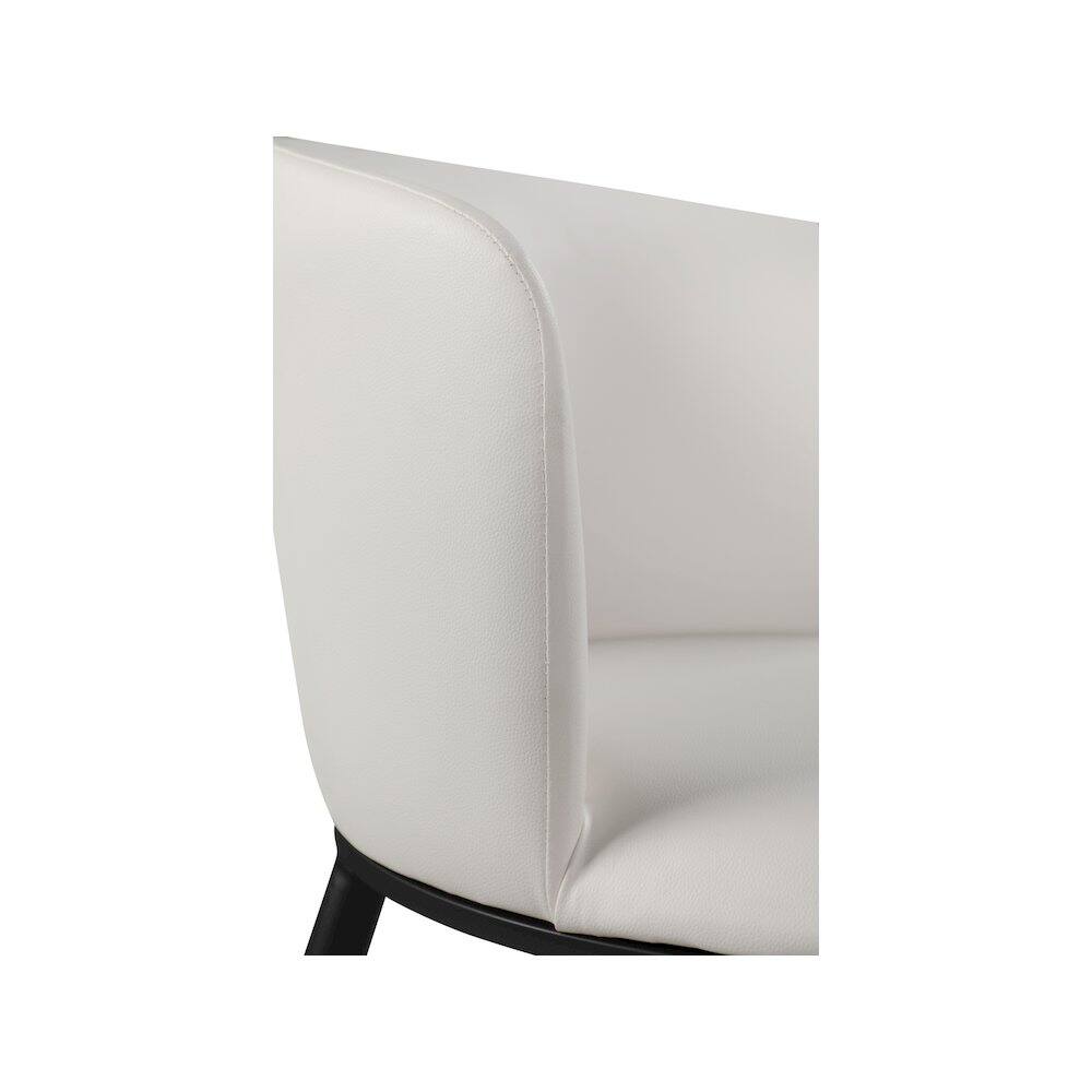Alt View 4. Meridian Furniture - Skylar White Vegan Leather Dining Chair, Set of 2 - White.