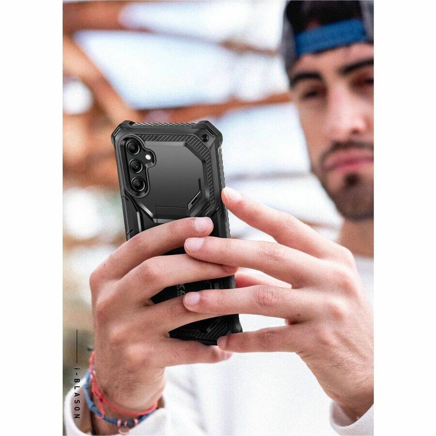 Alt View 5. i-Blason - i-Blason Armorbox Rugged Carrying Case (Holster) Samsung Galaxy A54 5G Smartphone - Black - Shock Absorbing, Damage - Black.