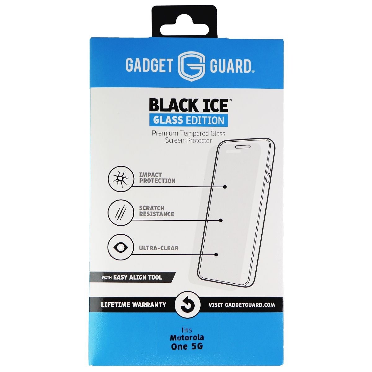 Gadget Guard - Black Ice Glass Edition Protector for Motorola One 5G - Clear price history on PriceWatchPro