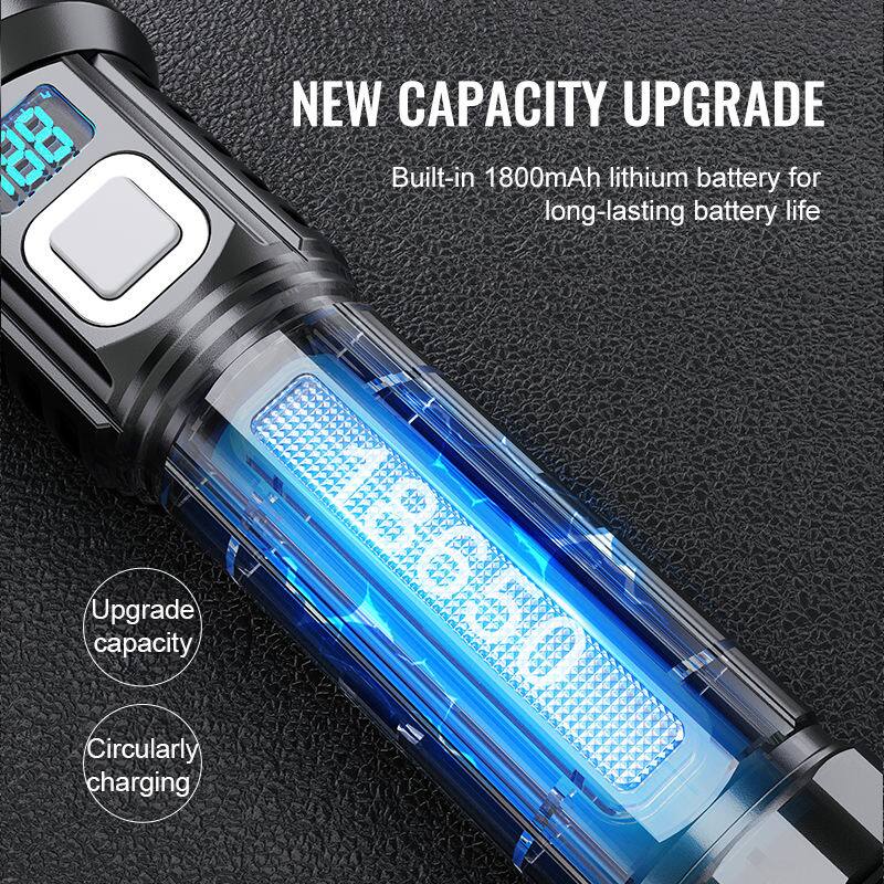 NEW CAPACITY UPGRADE  
Built-in 1800mAh lithium battery for long-lasting battery life  
Upgrade capacity  
Circularly charging