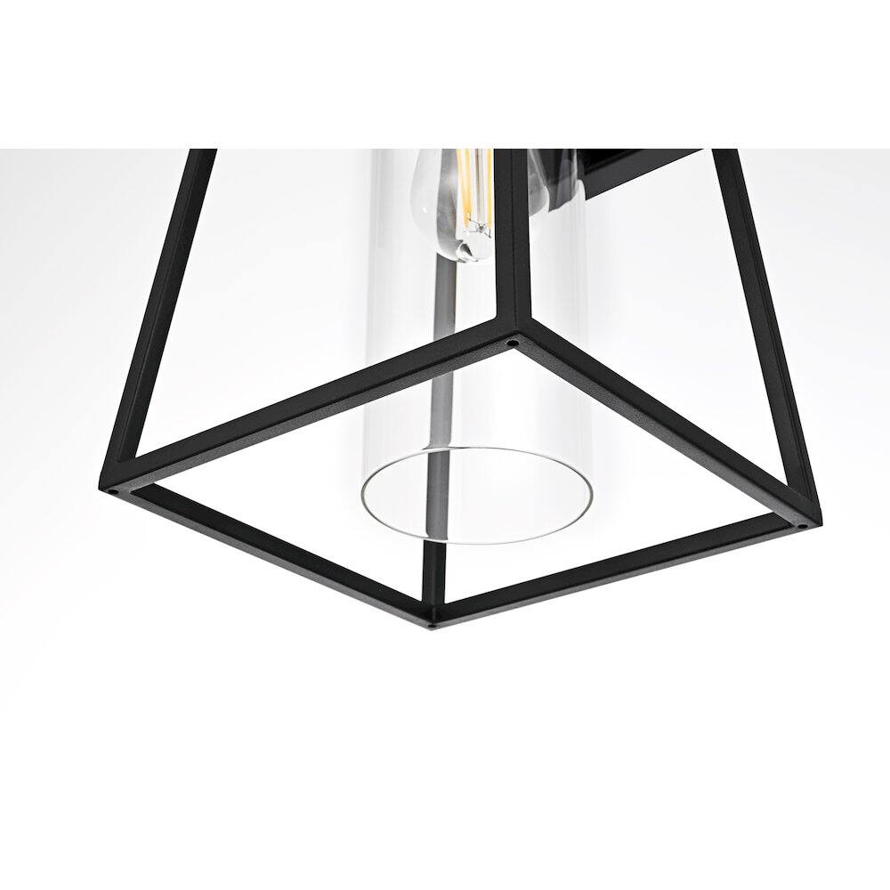 Alt View 1. Elegant Lighting - Lambert 8.5 Inch Outdoor Wall Sconce In Black - Black.