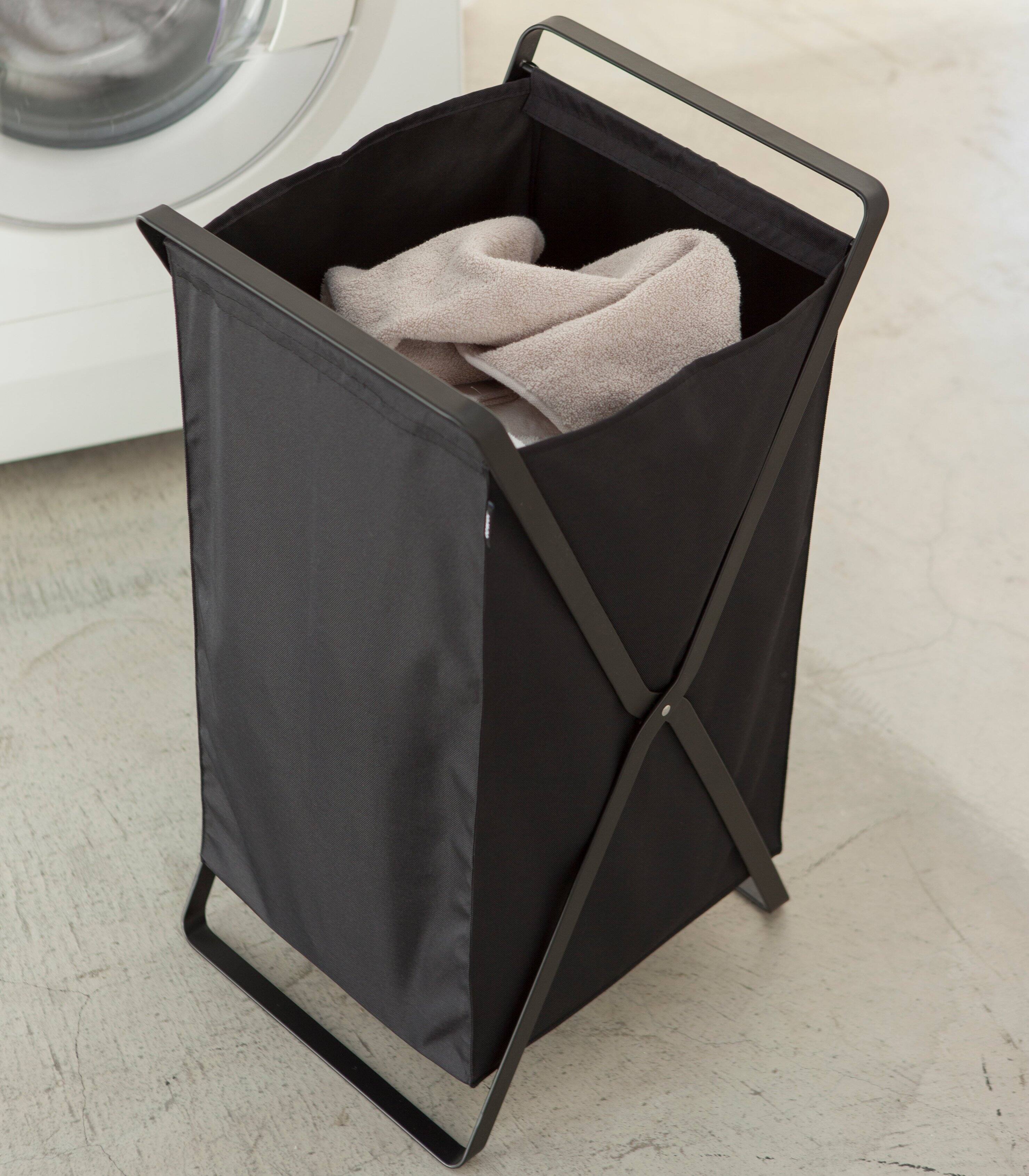 Angle. Yamazaki Home - Laundry Hamper - Black.