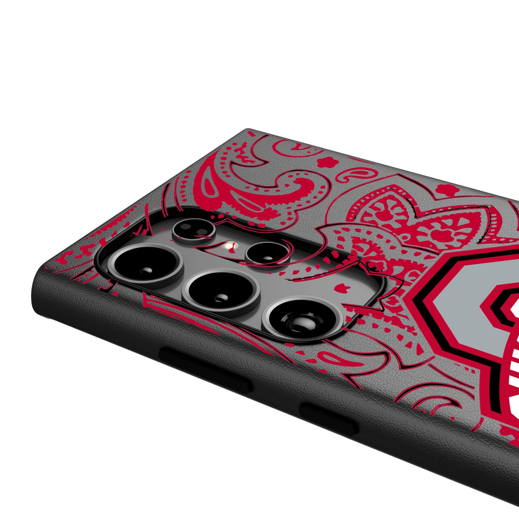 Alt View 3. Keyscaper - Ohio State Buckeyes Paisley Galaxy Magnetic Bump Case - S24 - Black.