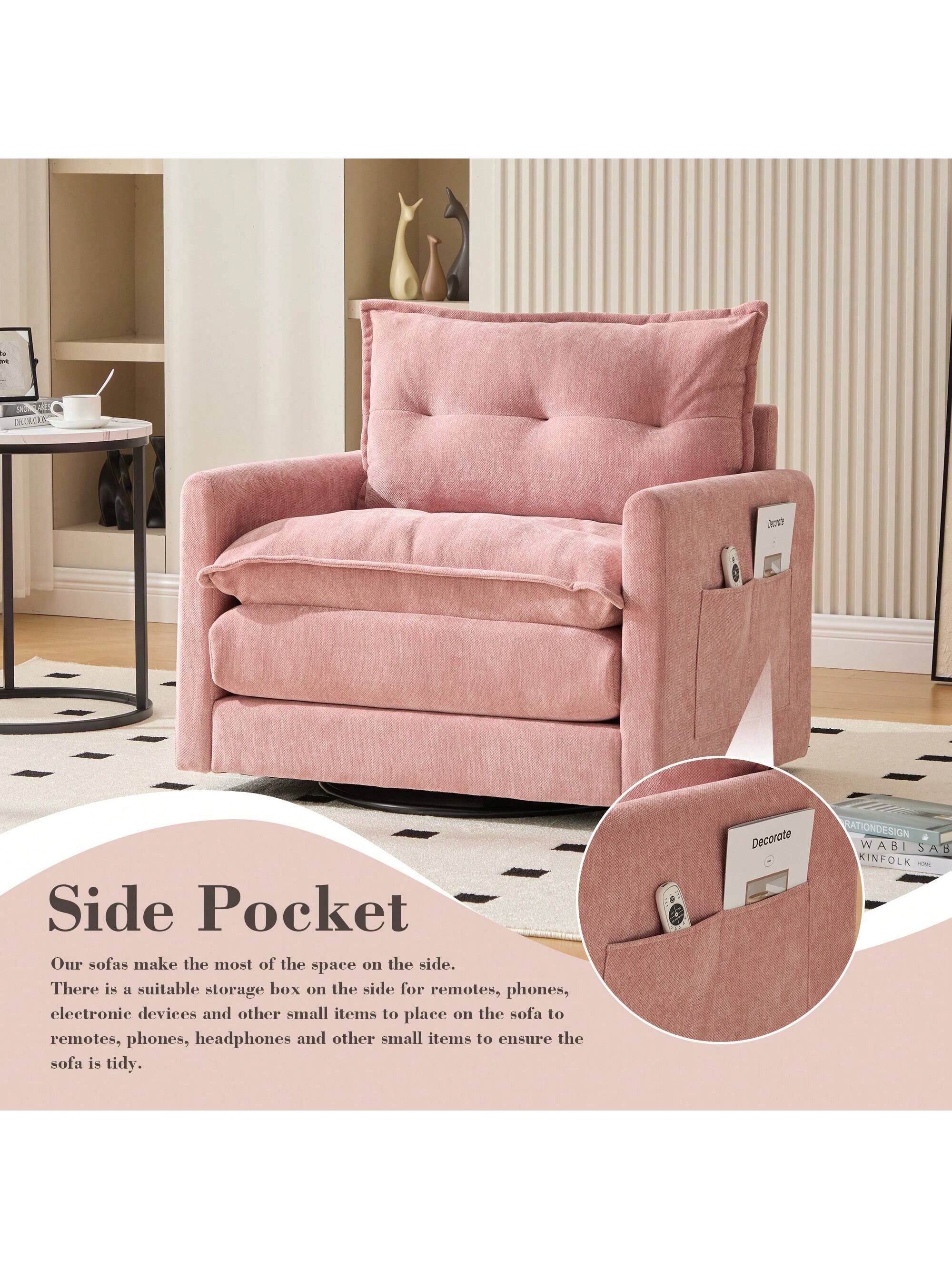 **Side Pocket**

Our sofas make the most of the space on the side. There is a suitable storage box on the side for remotes, phones, electronic devices, and other small items to place on the sofa to ensure the sofa is tidy.