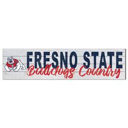 Jardine - Fresno State Bulldogs 10'' x 40'' Logo Sign - White