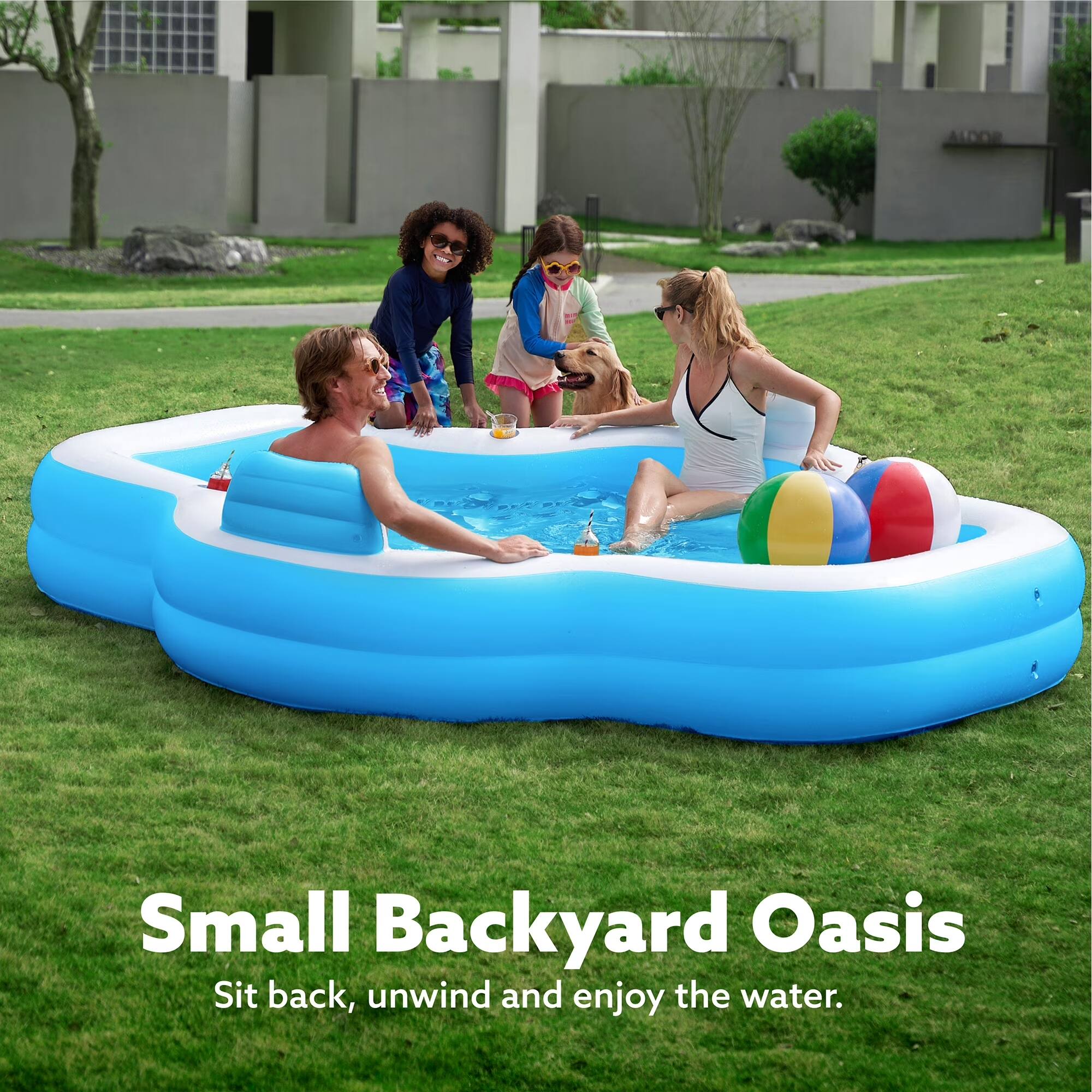 Small Backyard Oasis  
Sit back, unwind and enjoy the water.