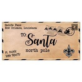 Fan Creations - New Orleans Saints 6'' x 12'' Letter to Santa Sign - Multicolor