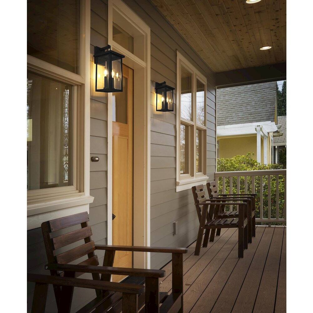 Alt View 4. Elegant Lighting - Venango 7 inch Outdoor Pendant in Black - Black.