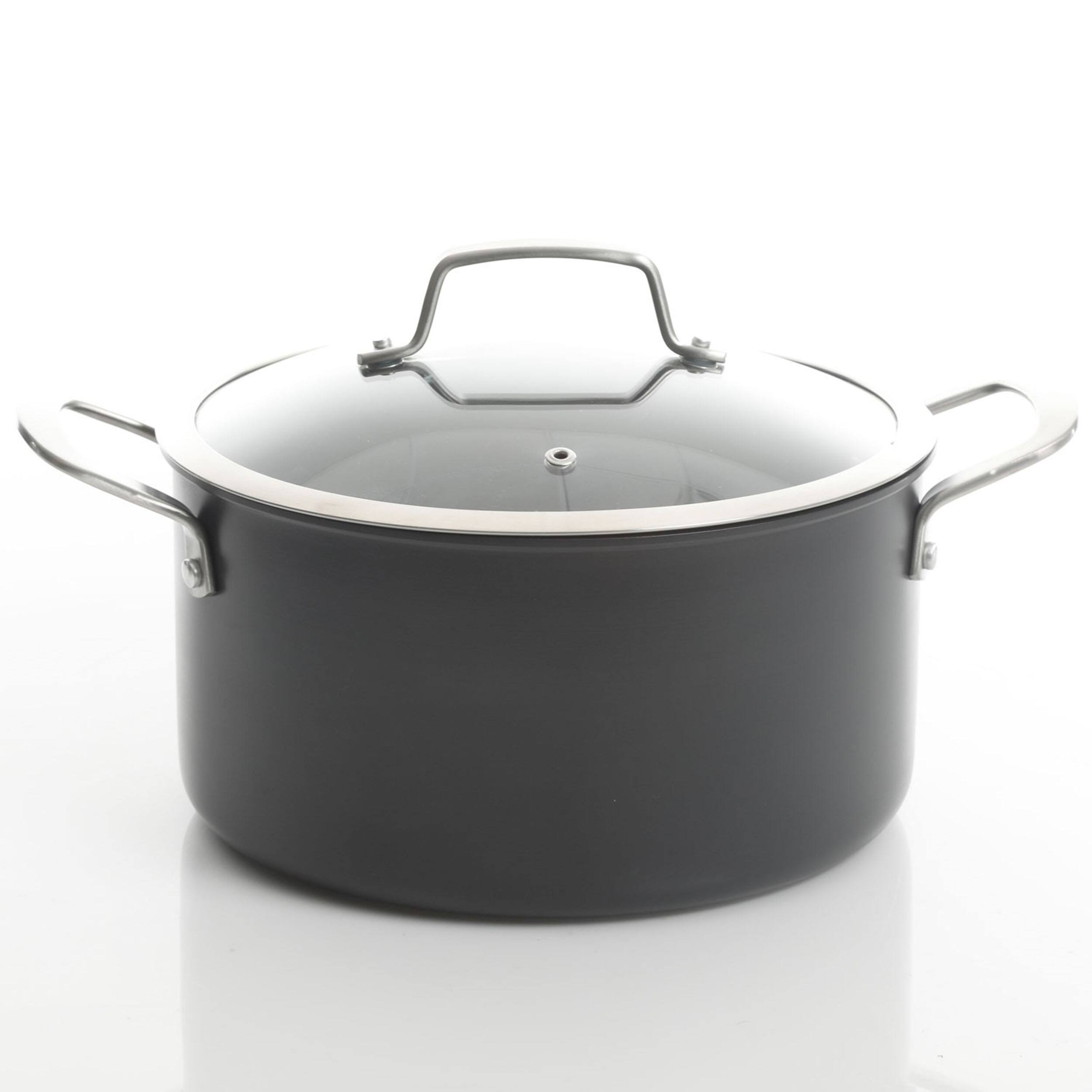 Alt View 10. Kenmore - Kenmore Pro Arbor Heights 10 Piece Nonstick Aluminum Cookware Set in Black - Black.