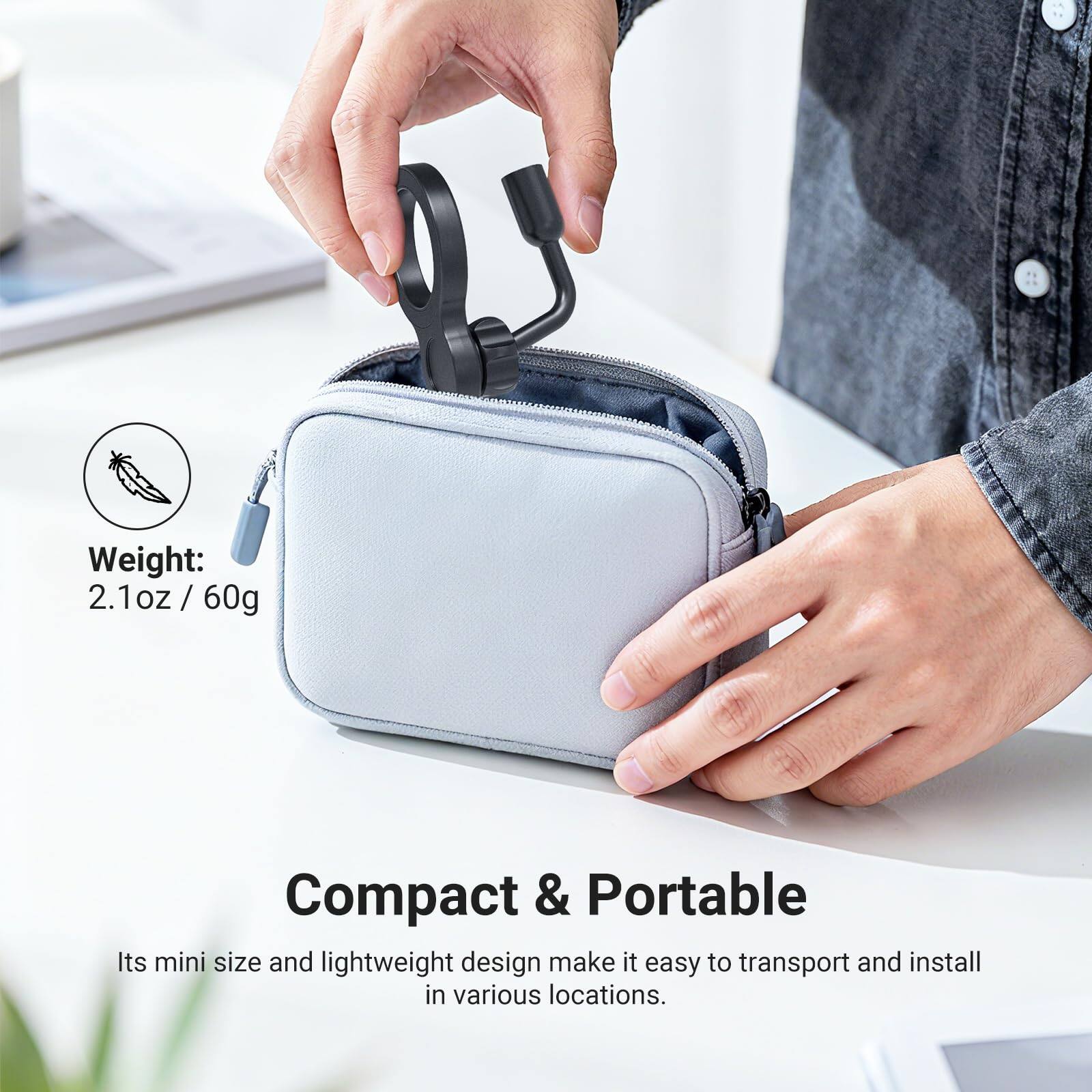 Weight: 2.1oz / 60g

Compact & Portable

Its mini size and lightweight design make it easy to transport and install in various locations.