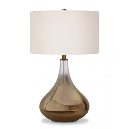 Front. Hudson&Canal - Mirabella Table Lamp - Ombre Brass Glass.