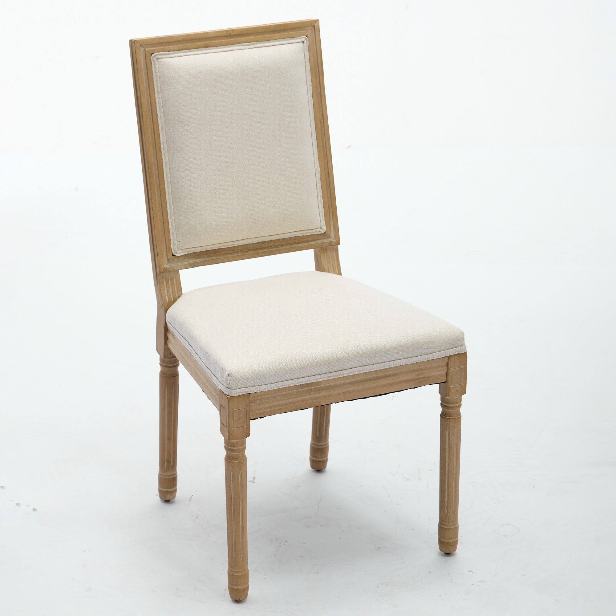 Alt View 10. Boyel Living - French Louis Style Dining Chairs Set of 2 with Square Back - Beige.