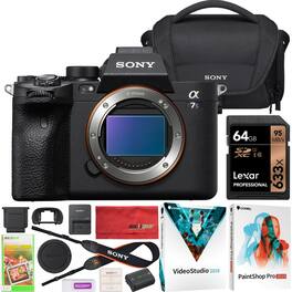 Sony - a7s III Mirrorless 4K Camera Body with 35mm Full Frame Image Sensor +Case Bundle