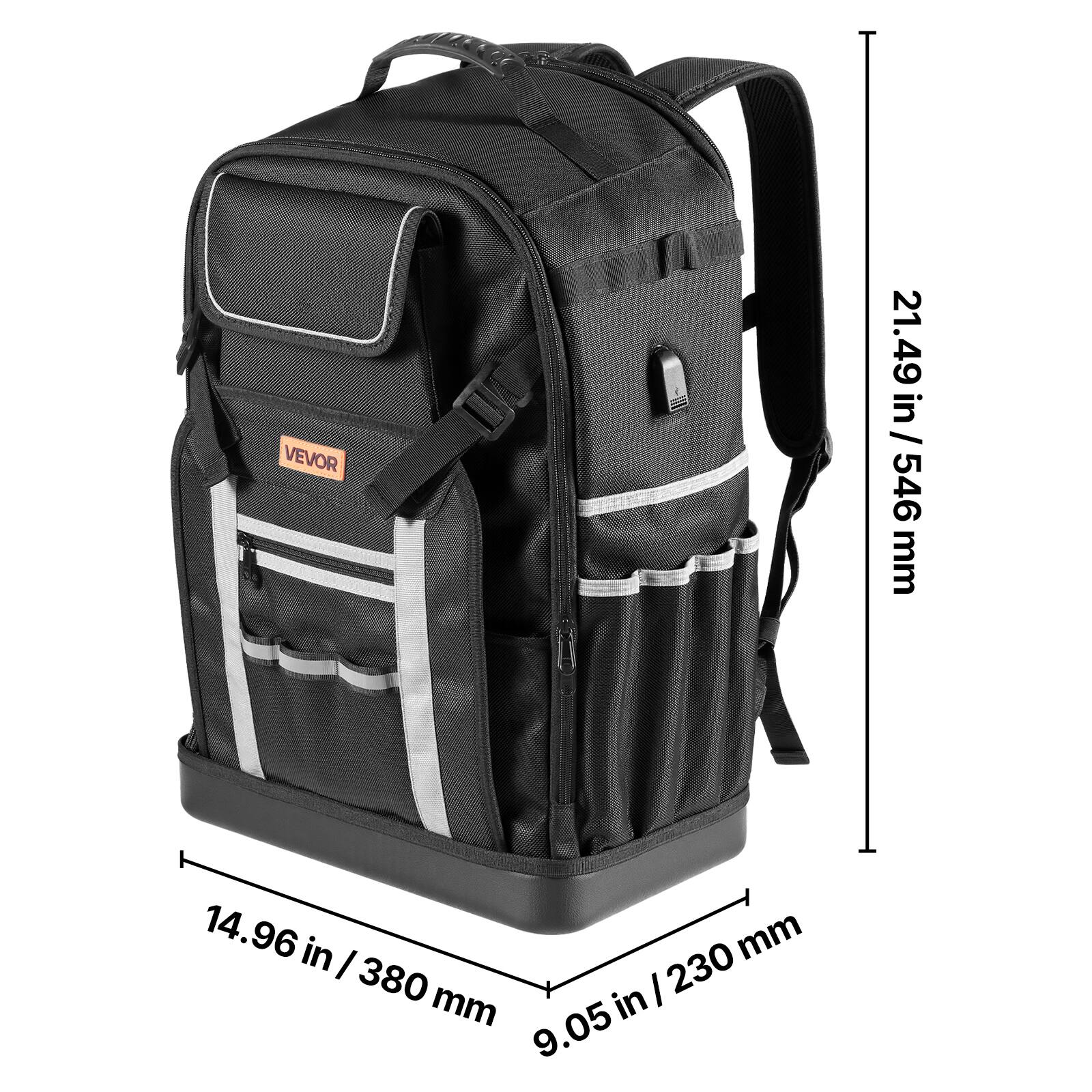 VEVOR

21.49 in / 546 mm

14.96 in / 380 mm

9.05 in / 230 mm