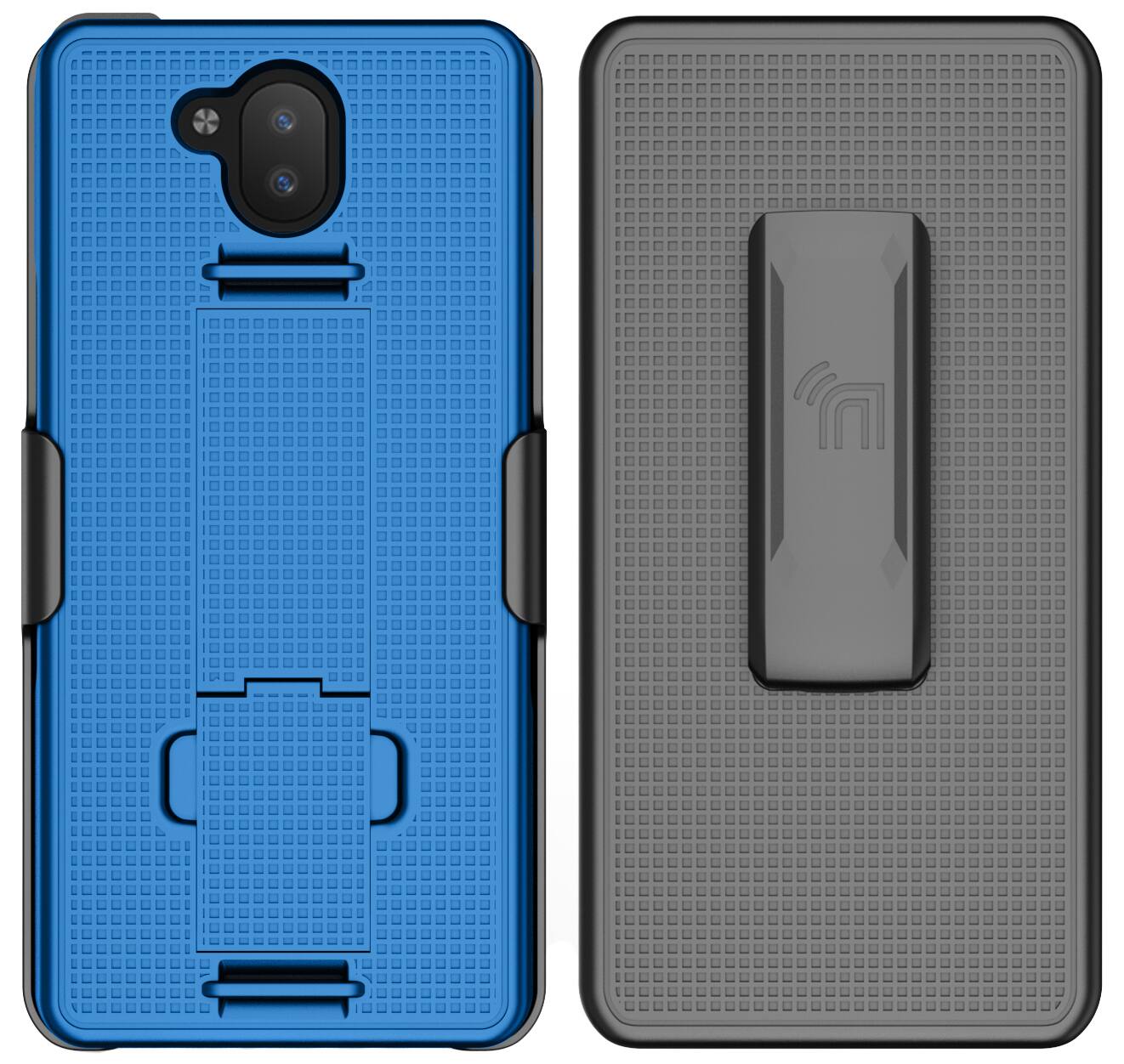 Alt View 9. Nakedcellphone - Case/Strap/Holster Clip Combo for Sonim XP10 (XP9900) - Blue.