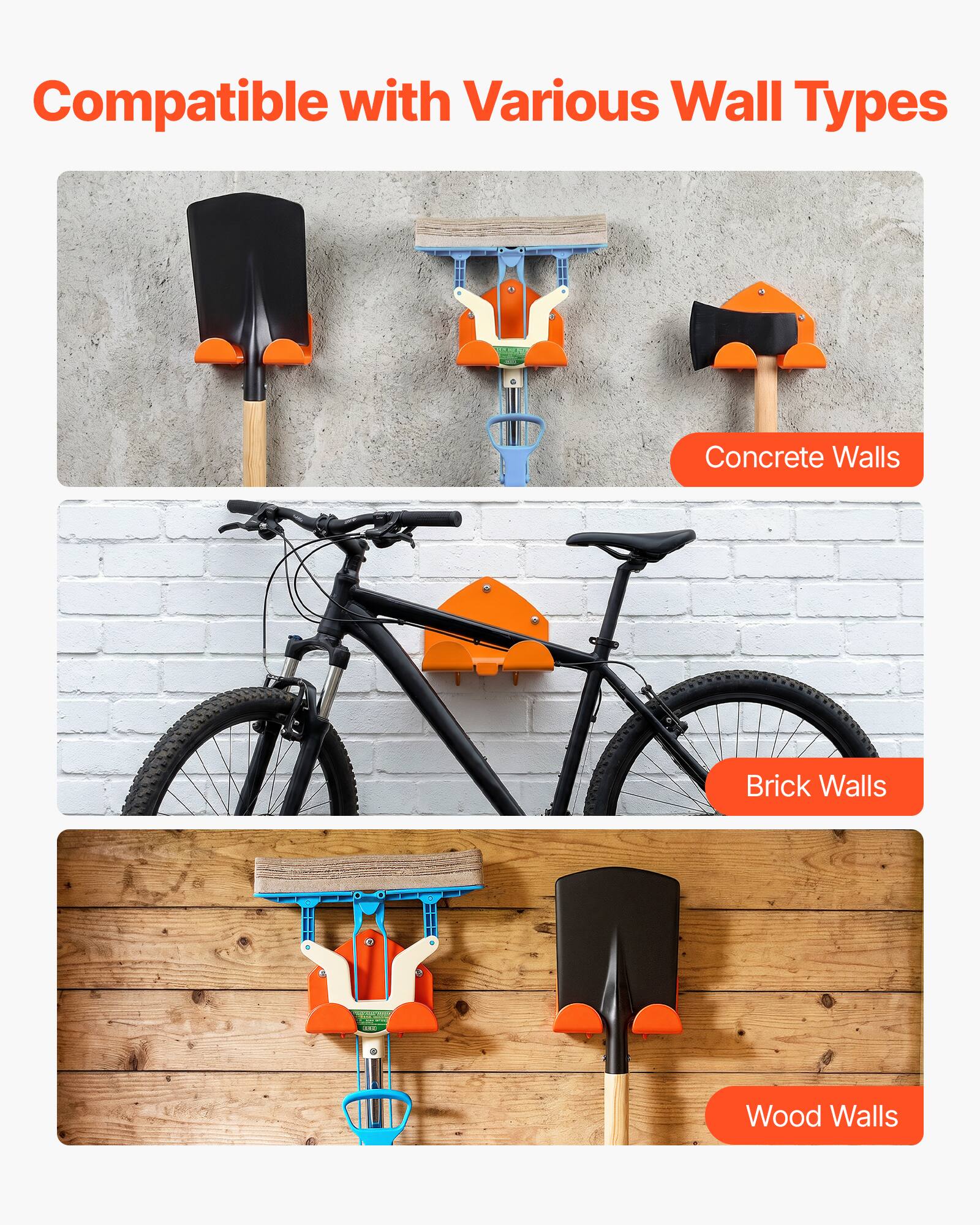 Compatible with Various Wall Types

Concrete Walls

Brick Walls

Wood Walls