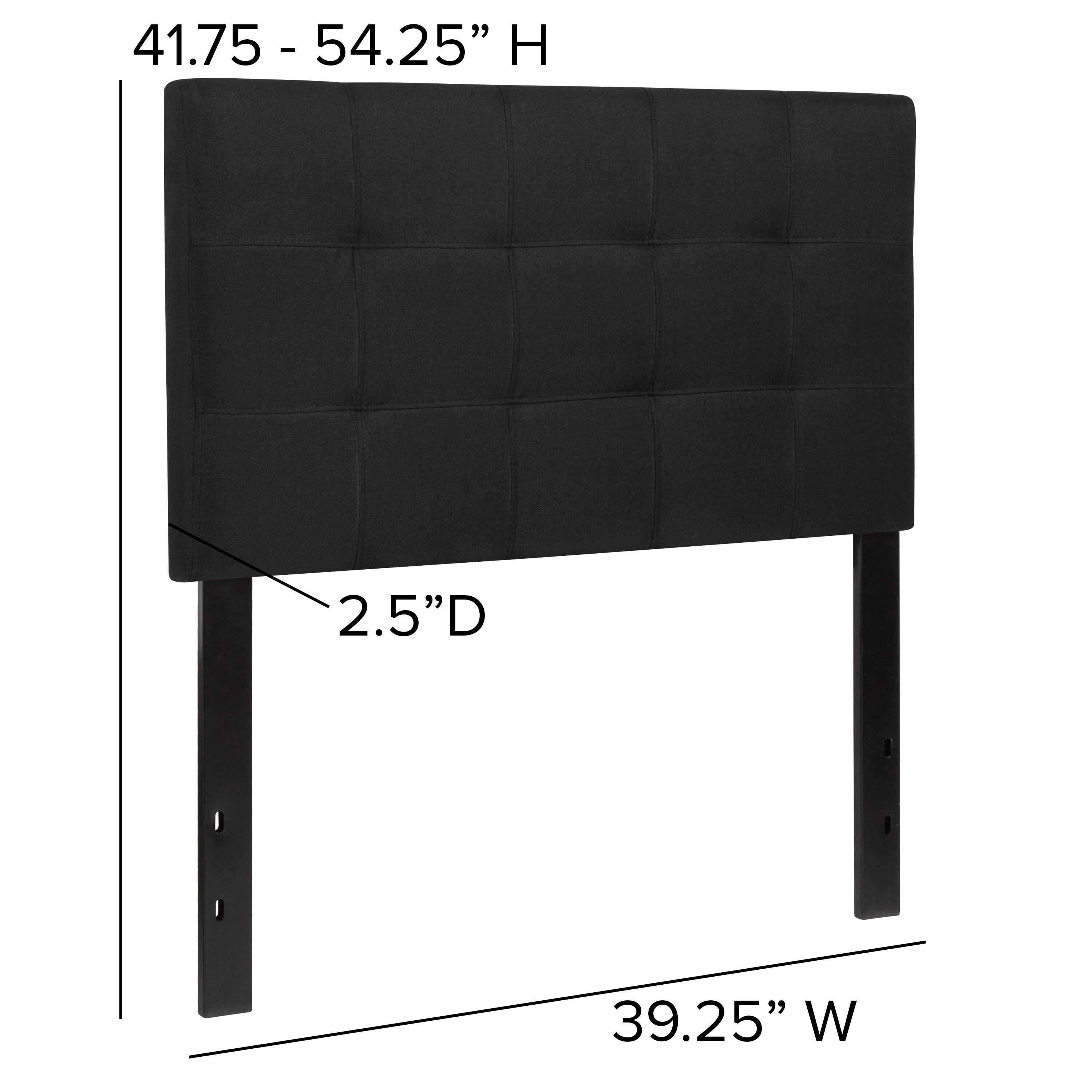 41.75 - 54.25" H  
2.5" D  
39.25" W