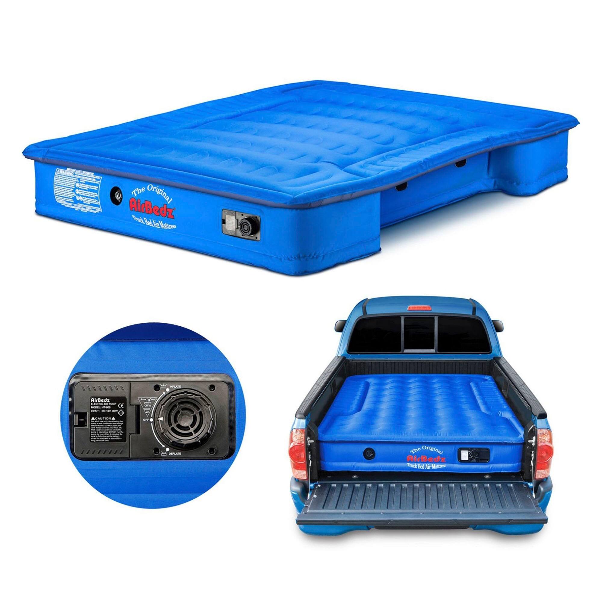 Pittman Outdoors - Truck Bed Air Mattress with Pump for Standard Truck Beds, 6' - Blue