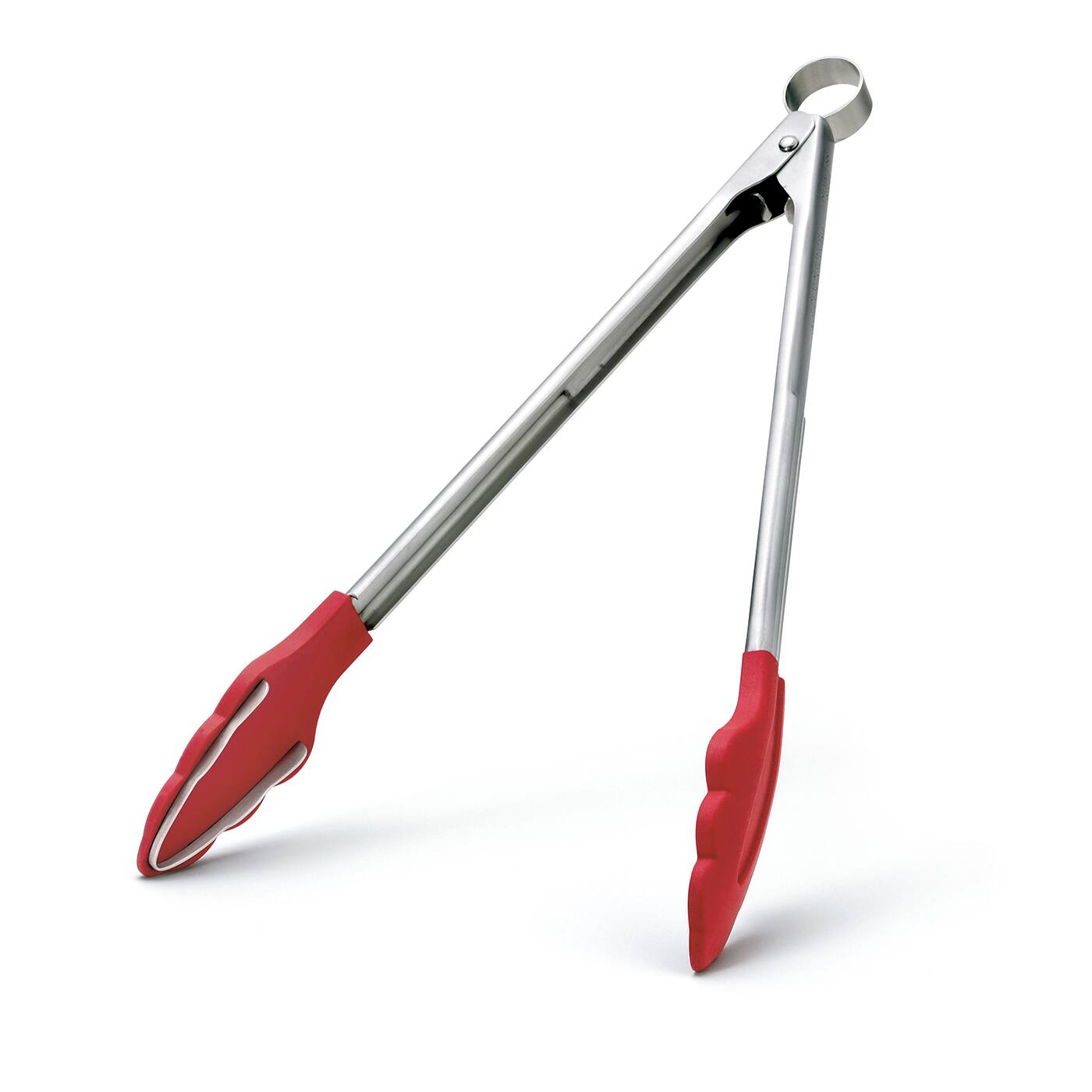 Alt View 2. Cuisipro - 9.5 Inch Tongs With Teeth, Red - Red.