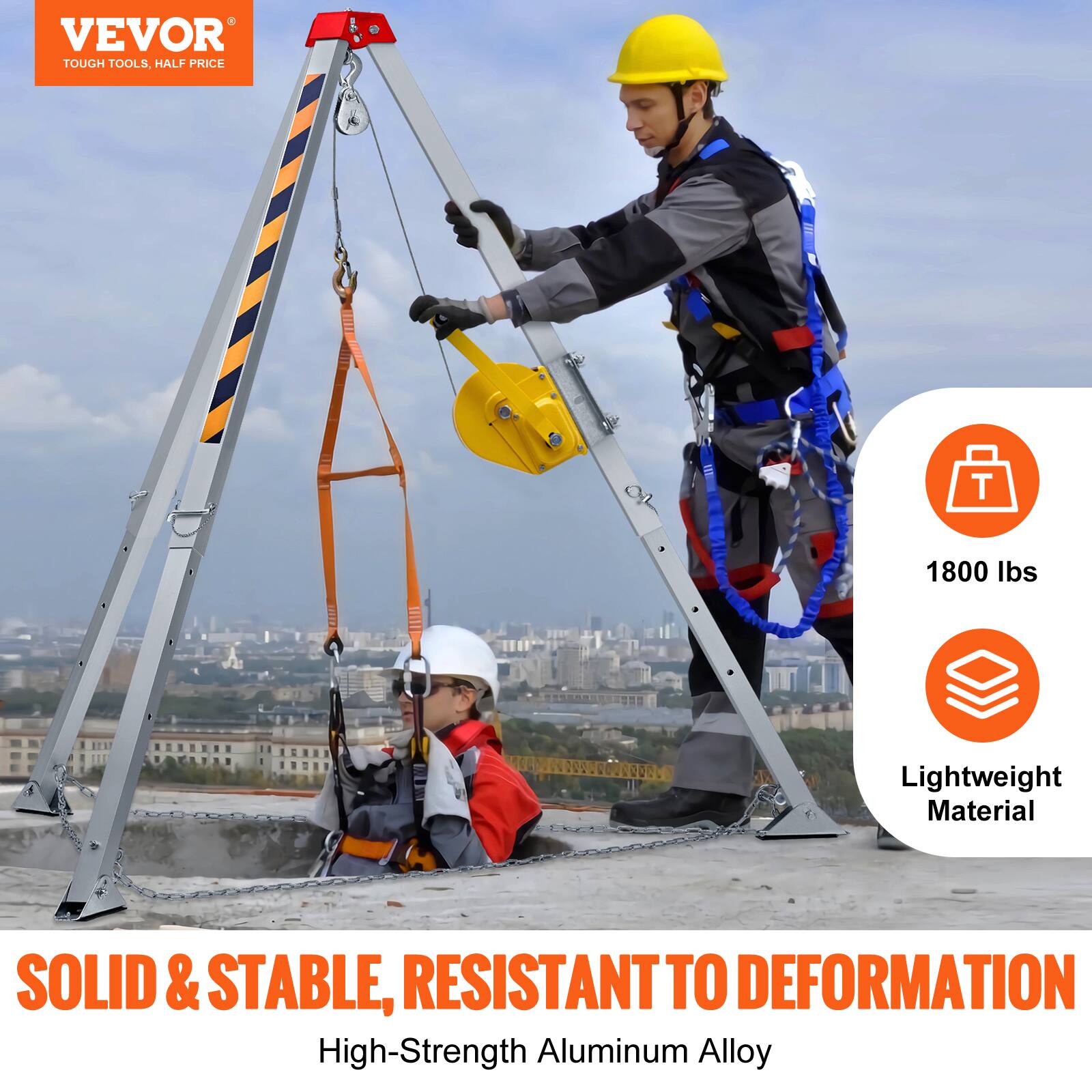 VEVOR TOUGH TOOLS, HALF PRICE

1800 lbs

Lightweight Material

SOLID & STABLE, RESISTANT TO DEFORMATION

High-Strength Aluminum Alloy
