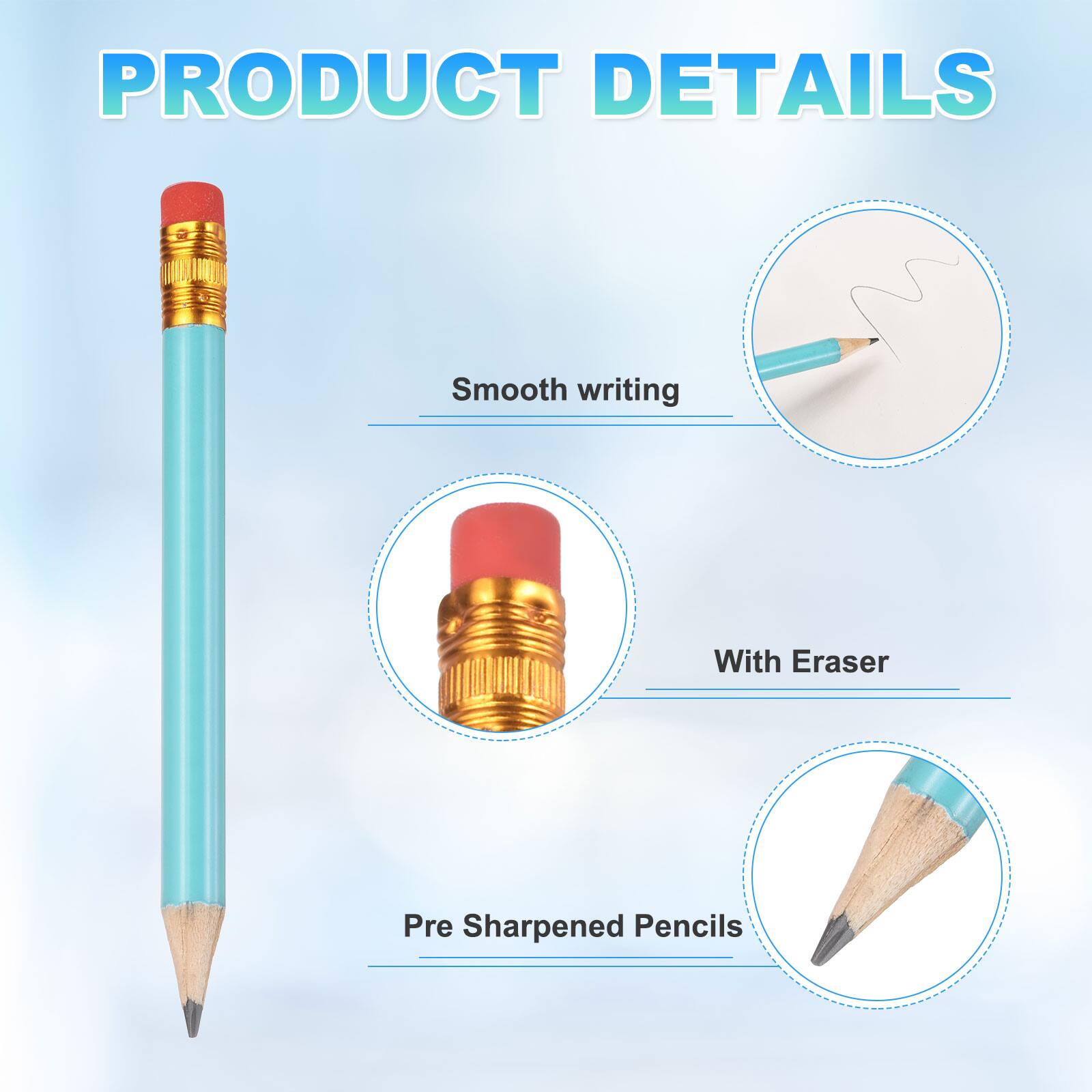 PRODUCT DETAILS

- Smooth writing
- With Eraser
- Pre Sharpened Pencils