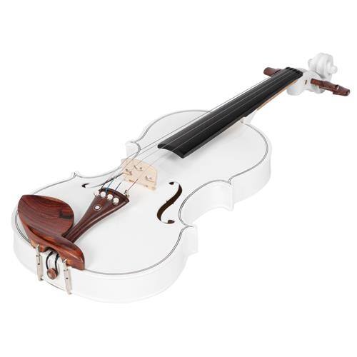 Alt View 2. Winado - 4/4 Spruce Panel Violin Full Size Acoustic Fiddle Kit, Natural | Includes Case, Bow, Rosin  White - White.