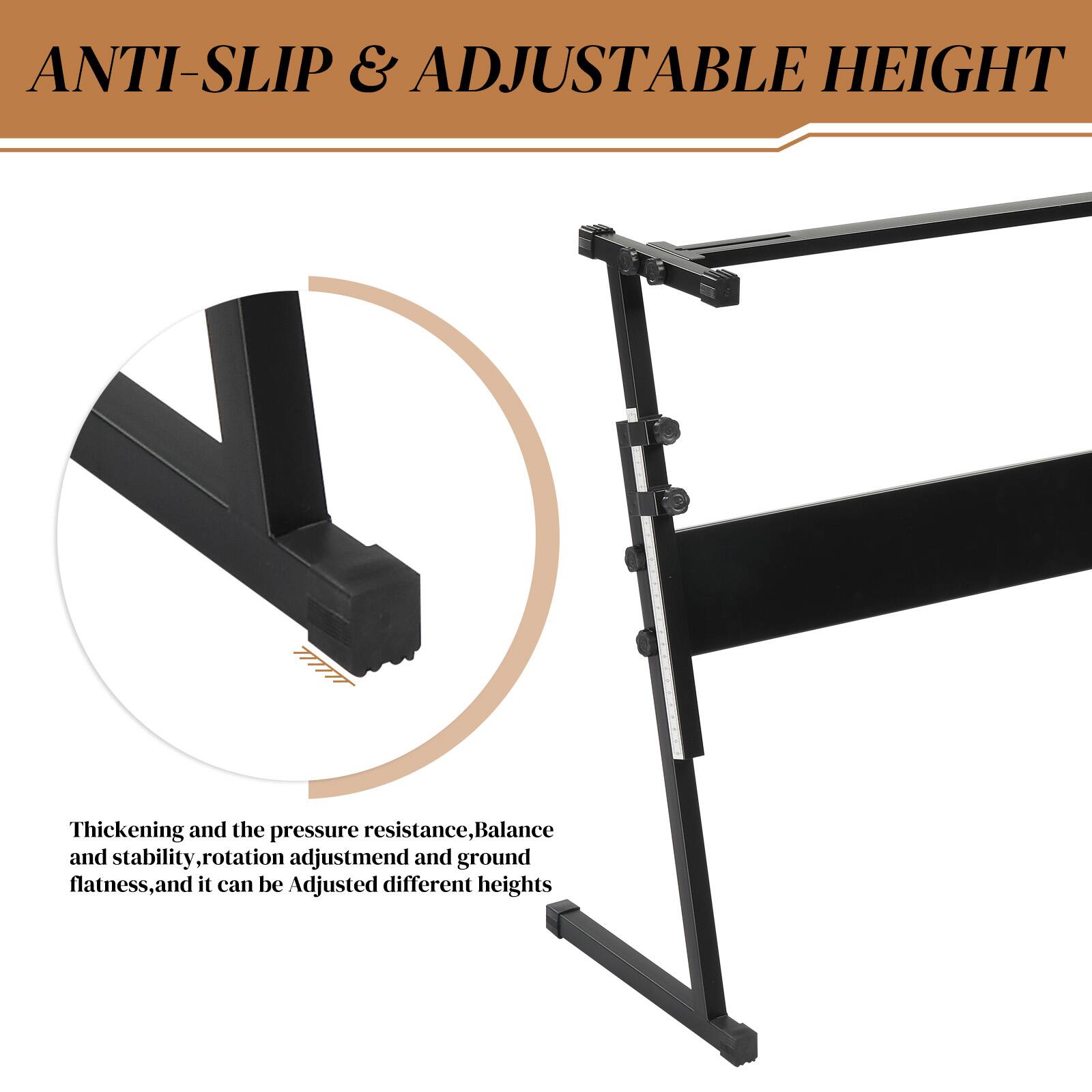 ANTI-SLIP & ADJUSTABLE HEIGHT

Thickening and the pressure resistance, Balance and stability, rotation adjustment and ground flatness, and it can be adjusted to different heights.
