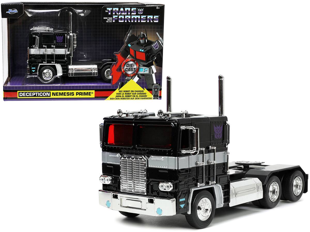 Jada - Decepticon Nemesis Prime with Robot on Chassis "Transformers" TV Series "Hollywood Rides" Series 1/24 - Black