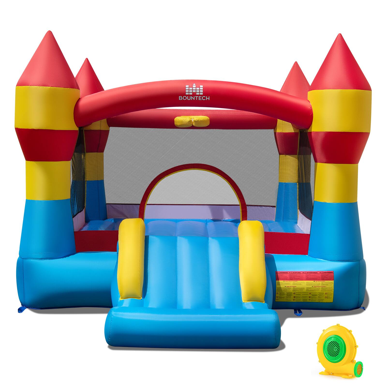 Alt View 8. Costway - Costway Inflatable Bounce House, 3-in-1 Kids Bouncer with Slide, Large Jumping Area.