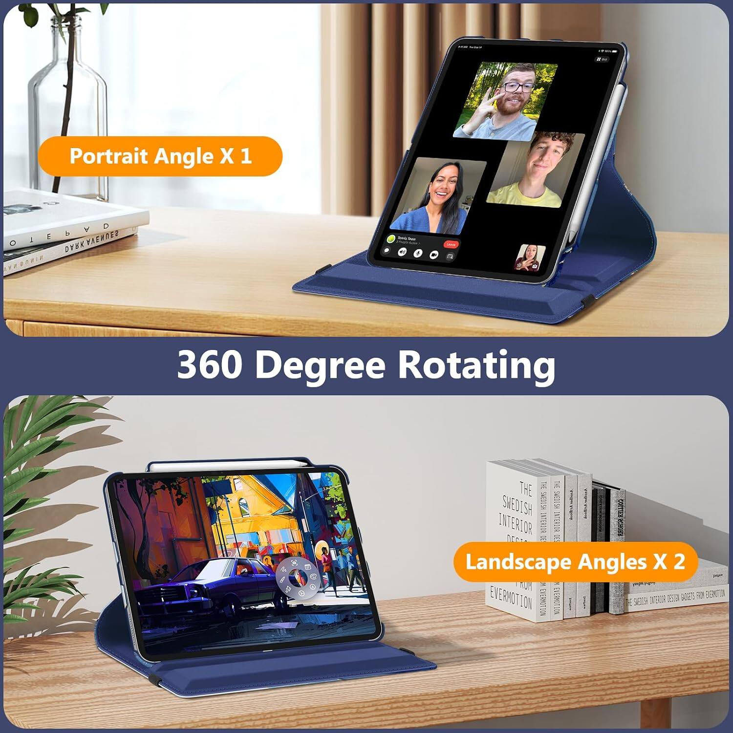 Portrait Angle X 1

360 Degree Rotating

Landscape Angles X 2