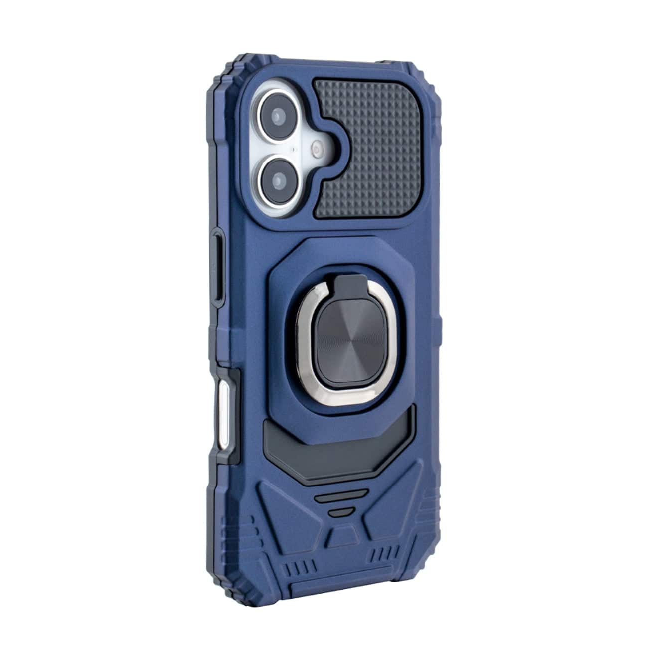 Reiko - Kickstand Ring Holder Tpu Shockproof Case For Iphone 16 In - Blue