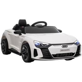 Ropilly - 12v licensed audi rs e-tron gt kids ride on car with remote control White