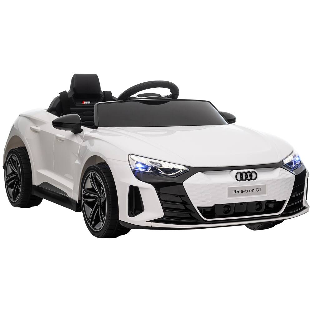 Front. Ropilly - Ropilly 12v licensed audi rs e-tron gt kids ride on car with remote control White.