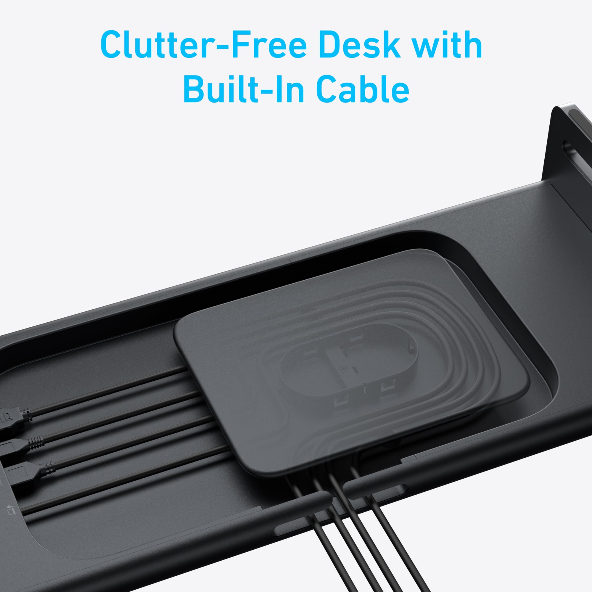 Clutter-Free Desk with Built-In Cable - A