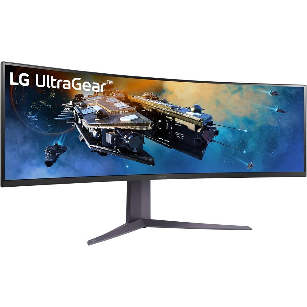 Alt View 4. LG - 45GR75DCB 45 Ultragear Curved Gaming Monitor w/ 3 Year Warranty Bundle.