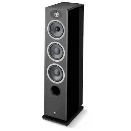 Front. Focal - Focal Vestia No2 3-Way Floorstanding Loudspeaker finished in Black - Sold Individually - Black/Gray.