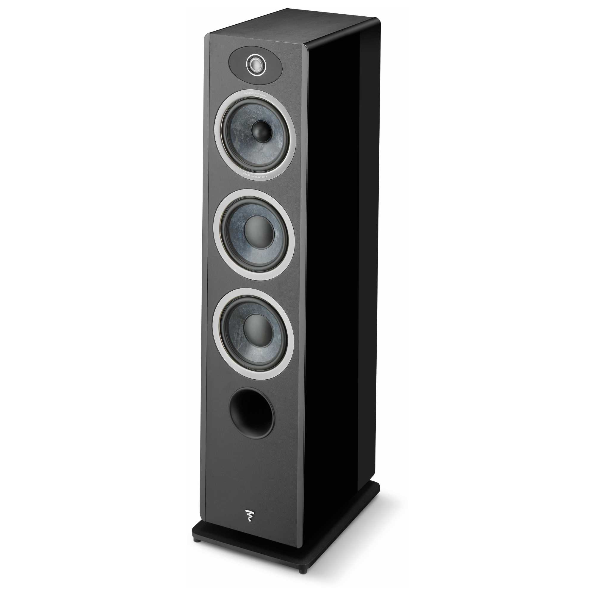 Front. Focal - Focal Vestia No2 3-Way Floorstanding Loudspeaker finished in Black - Sold Individually - Black/Gray.