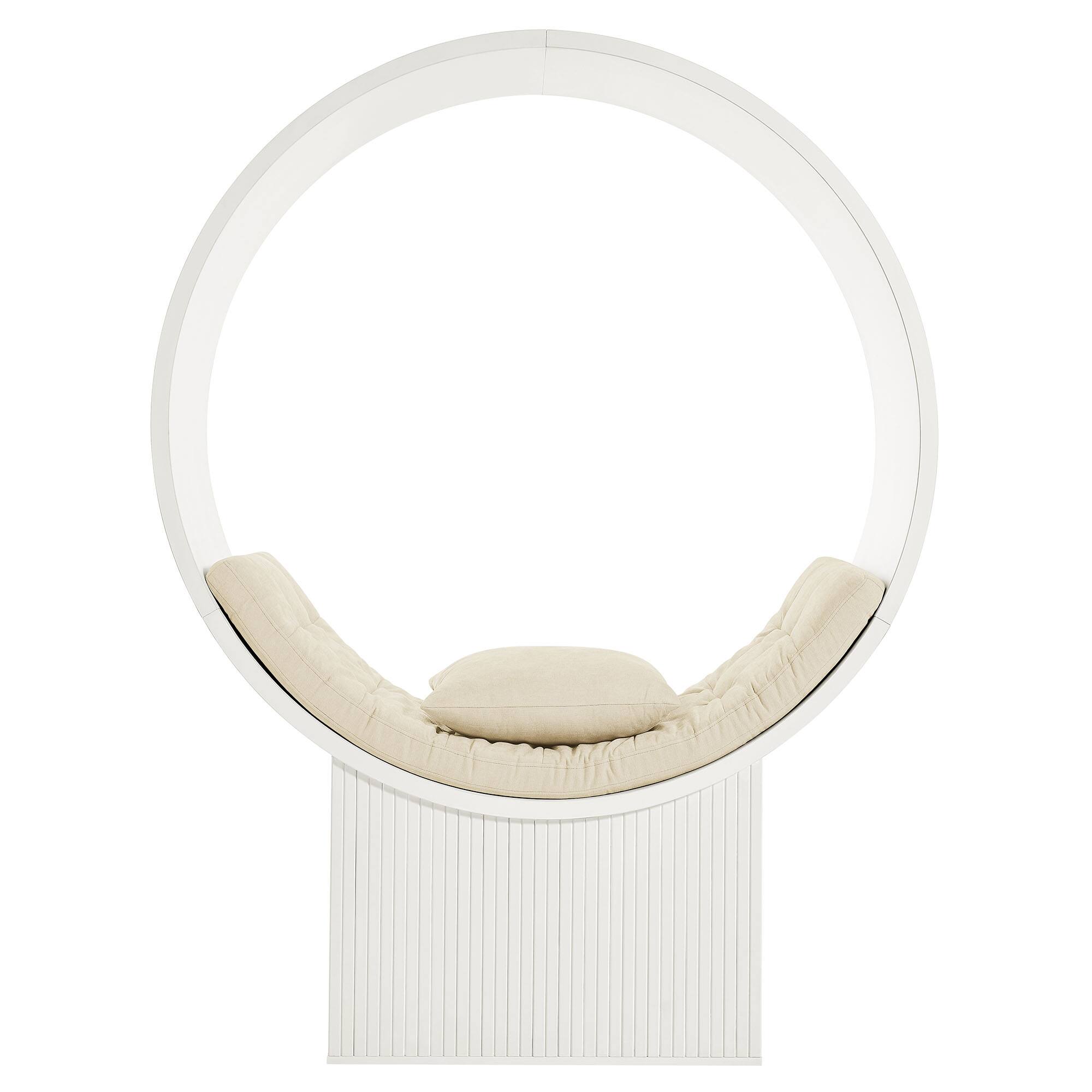 Alt View 1. Modway - Aperture Round Alcove Accent Chair by Modway - White Ivory.