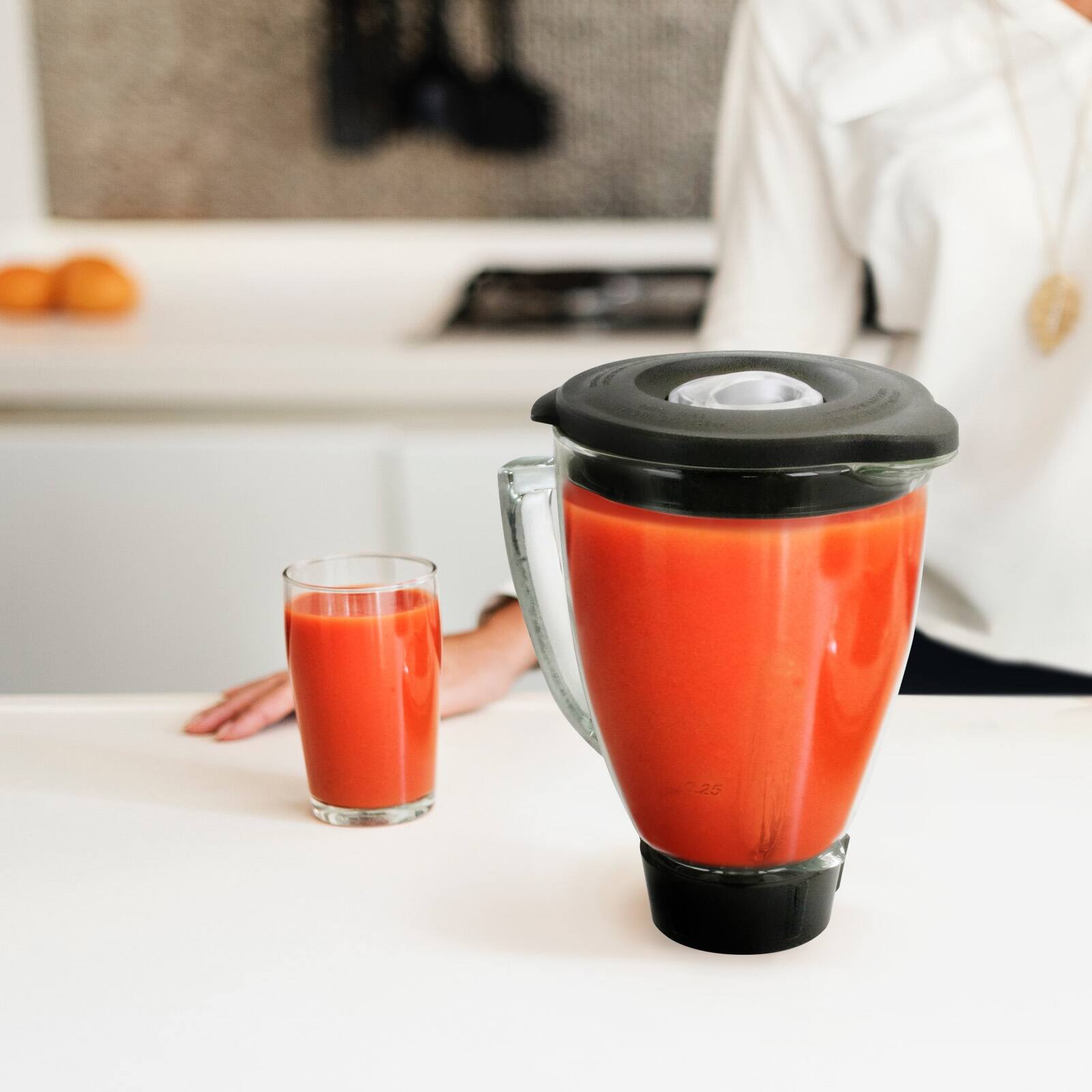 Alt View 3. Better Chef - Better Chef 6 Piece 48 Oz Round Blender Glass Jar Replacement Kit - Clear.