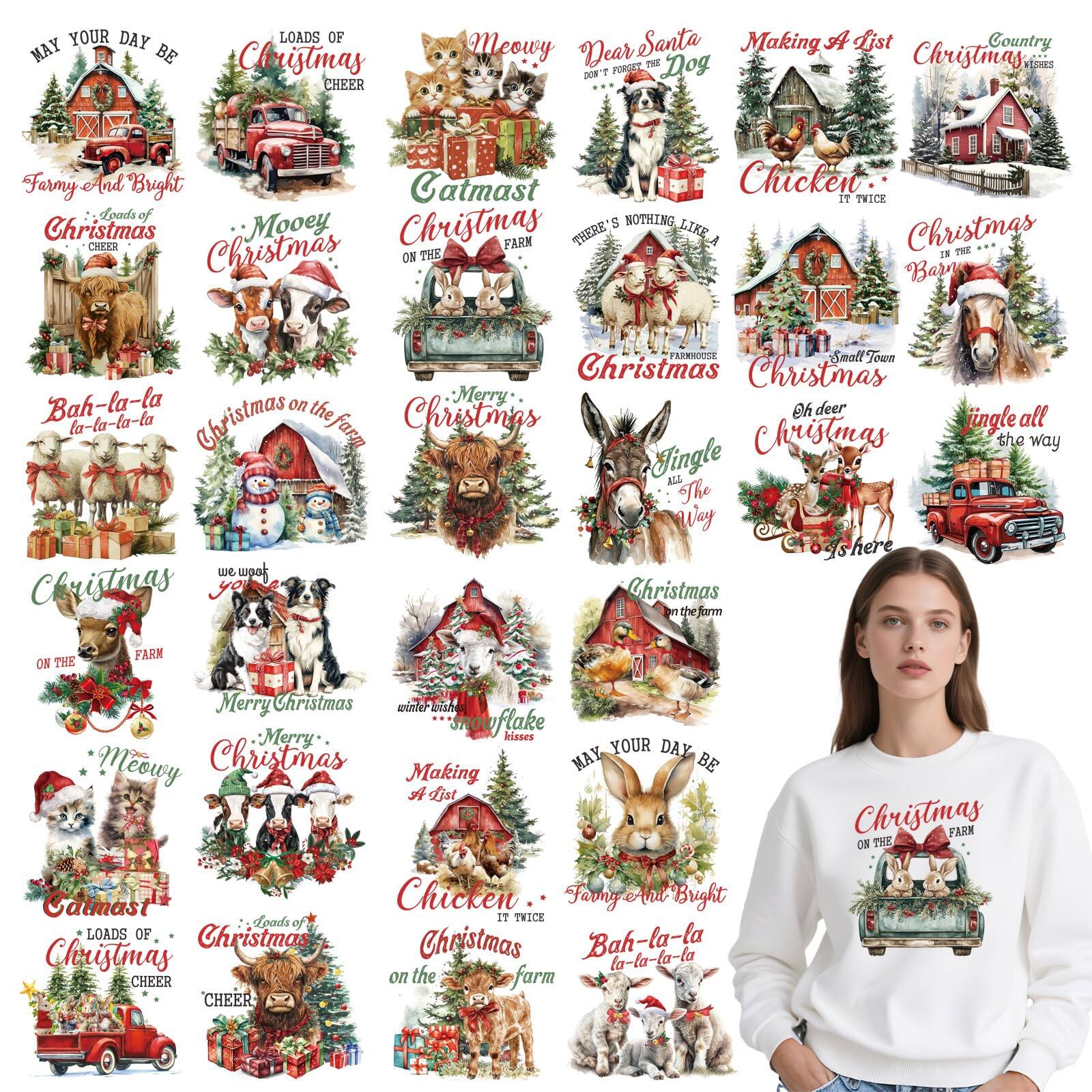 36pcs farm christmas