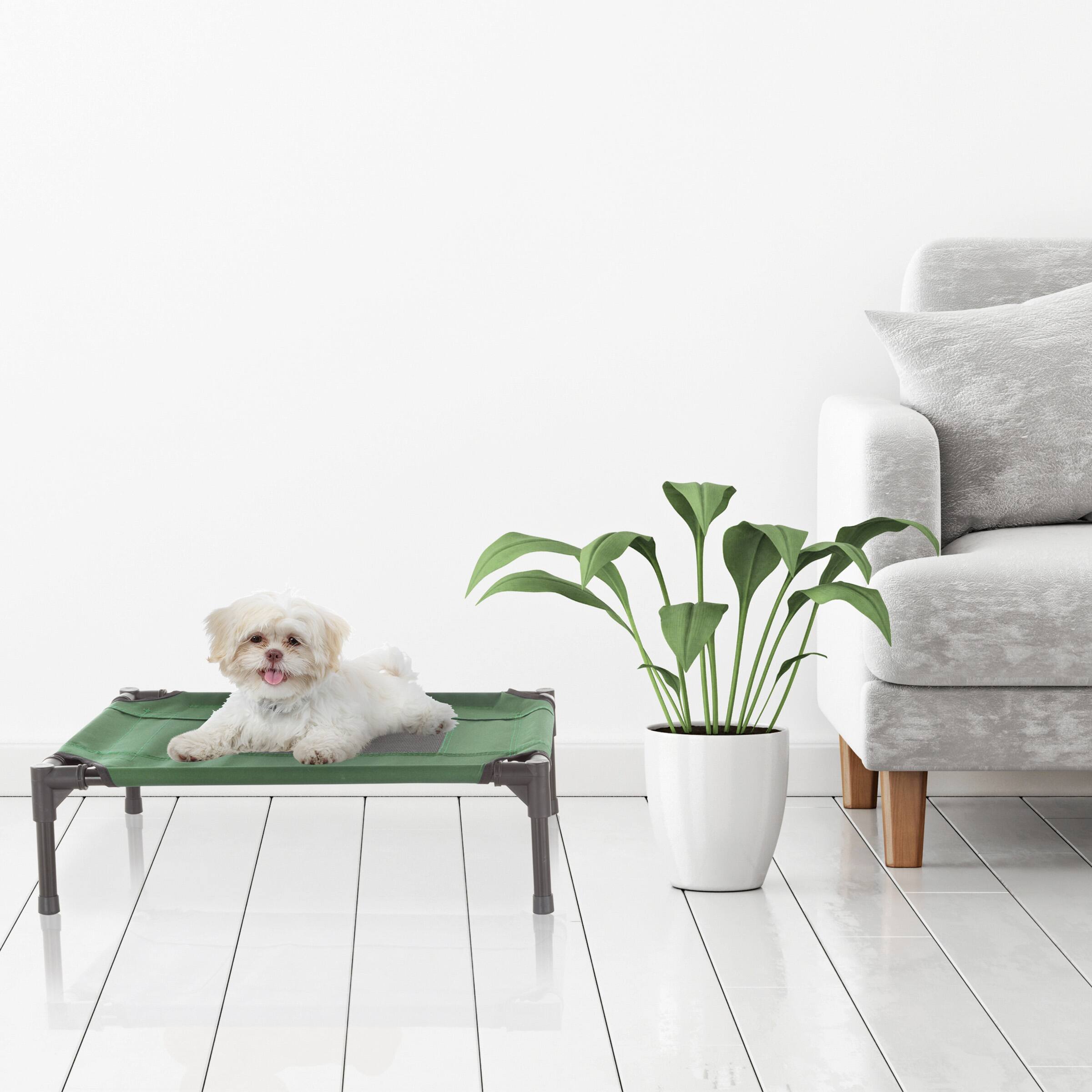 Alt View 3. PetMaker - Elevated Dog Bed 24.5x18.5 Bed For Pets With Non-Slip Feet Indoor/Outdoor Dog Cot Or Puppy Mattress For Pets Up To 25lbs - Green.