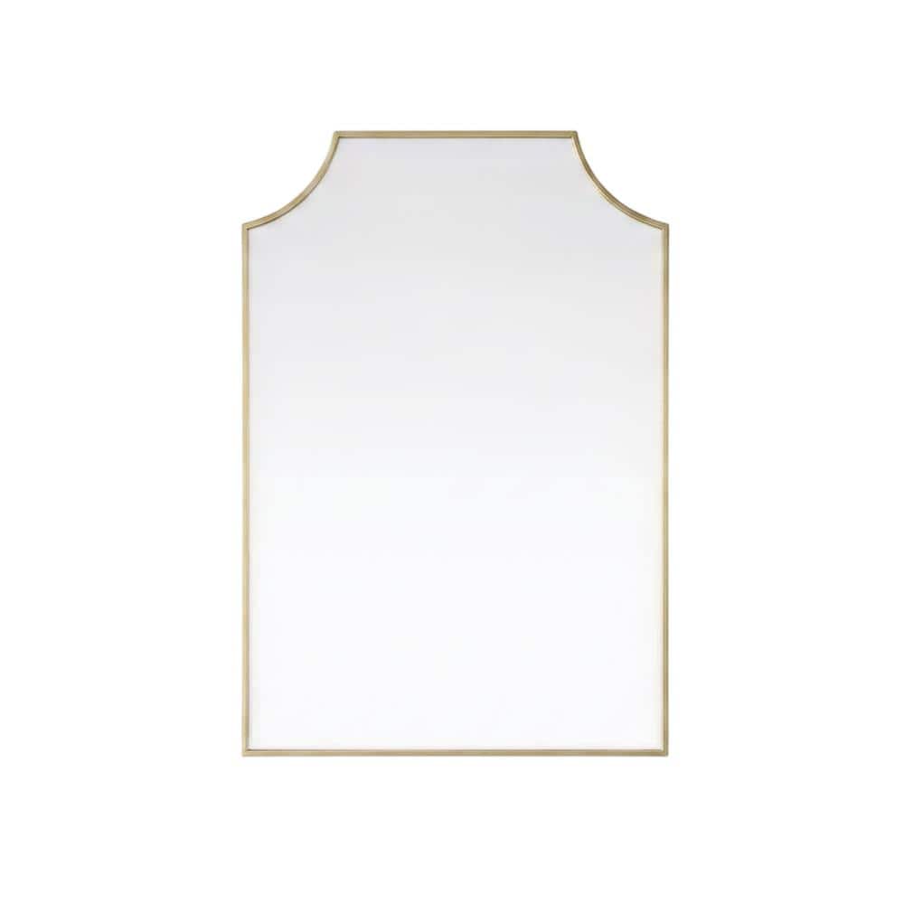 Elegant Kitchen and Bath - Notched Metal Mirror 27x36 inch - Brass price history on PriceWatchPro