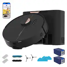 Front. bObsweep - Dustin Robot Vacuum & Mop, Auto-Empty Odor Control Dock with 1 Gal Capacity, Privacy Focused U.S. Software - Plus Version with 8000 Pa Suction.