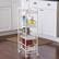Alt View 18. Honey-Can-Do - 4-Tier Slim Rolling Cart with Drawers - White.