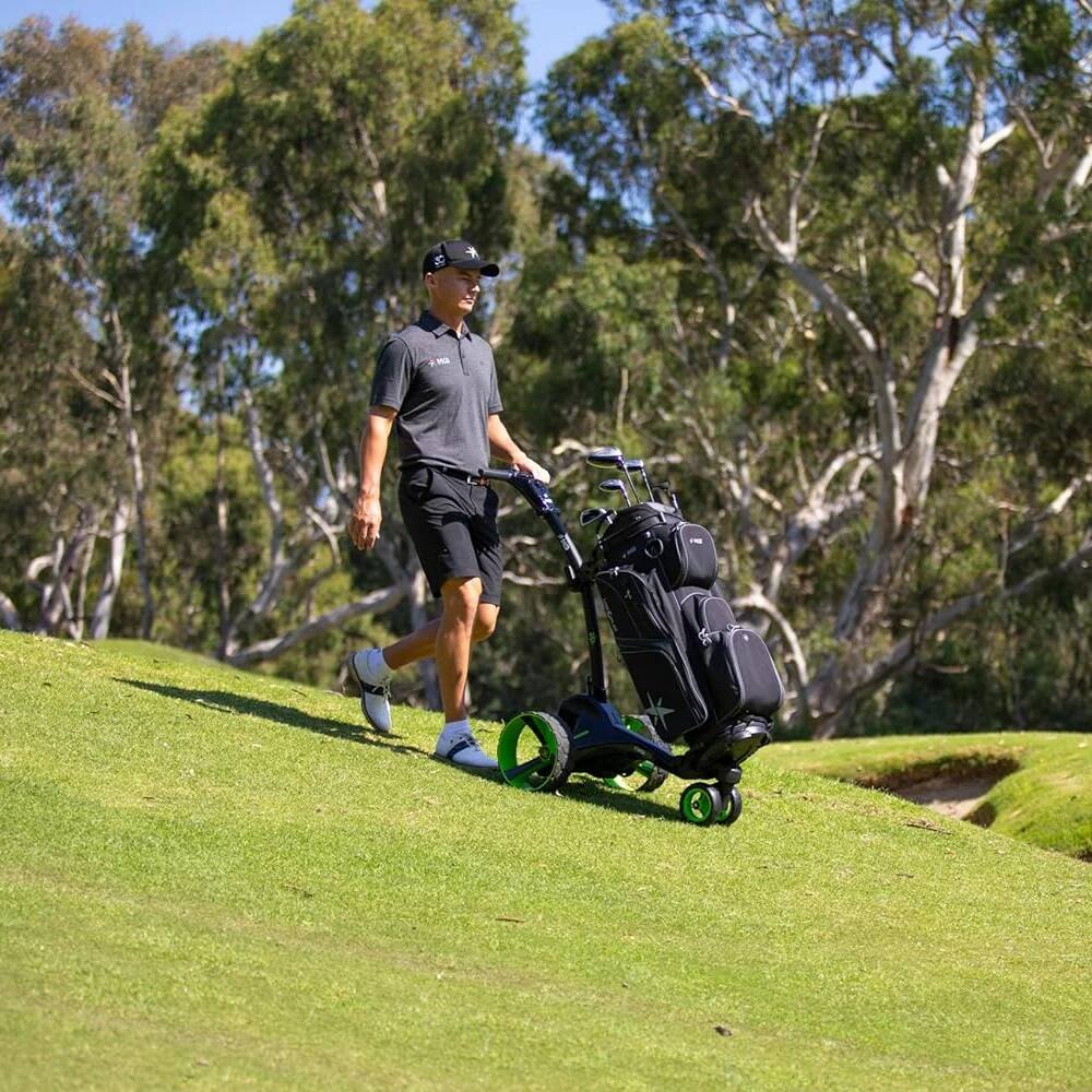 Alt View 1. MGI - MGI ZIP X5 Electric Assisted Golf Push Cart - Plays 36 Holes with Controlled Distance Function & Downhill Speed Control - Black.