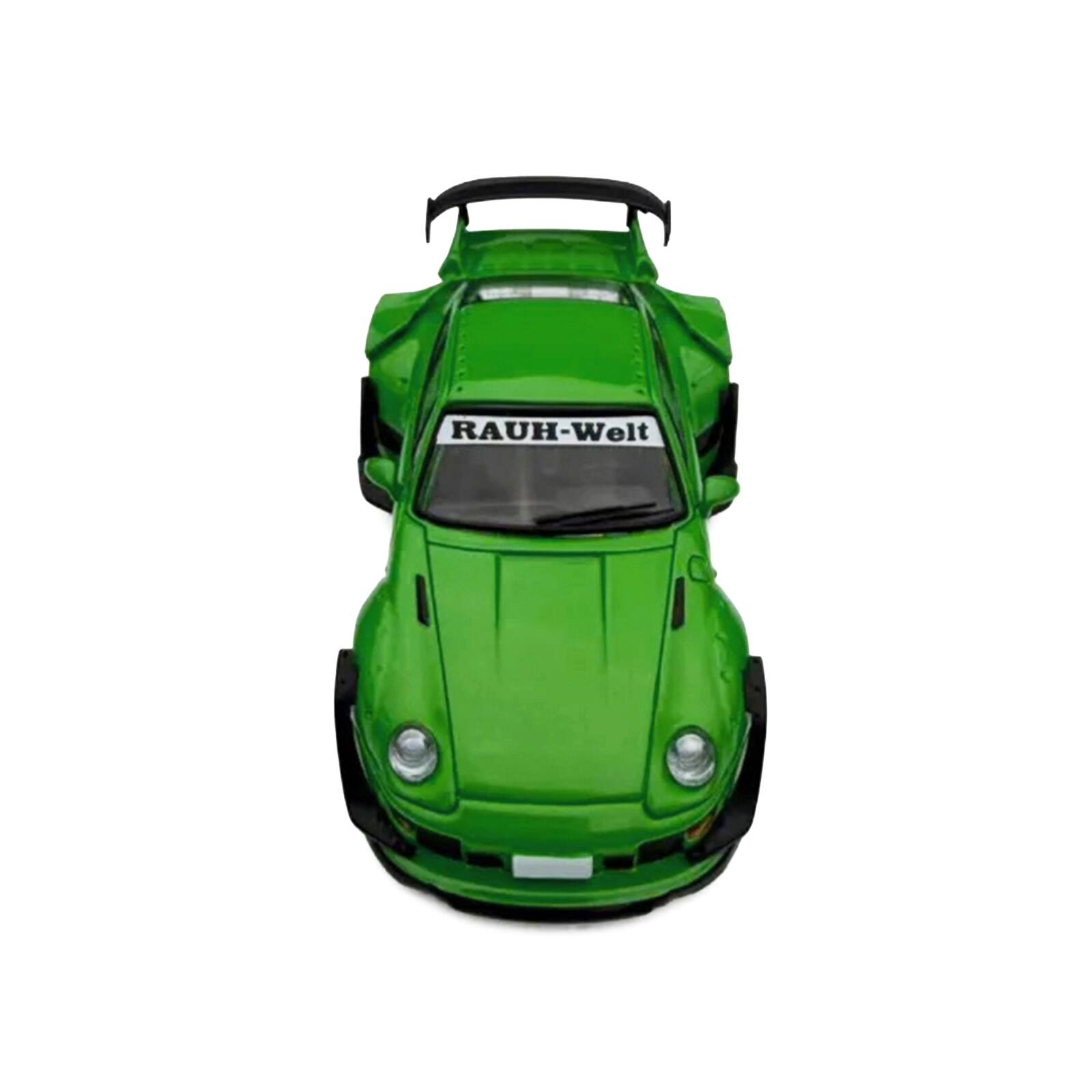 Alt View 3. Model Model - RWB 993 Green with Black Stripes 1/64 Diecast Model Car by Model Model.