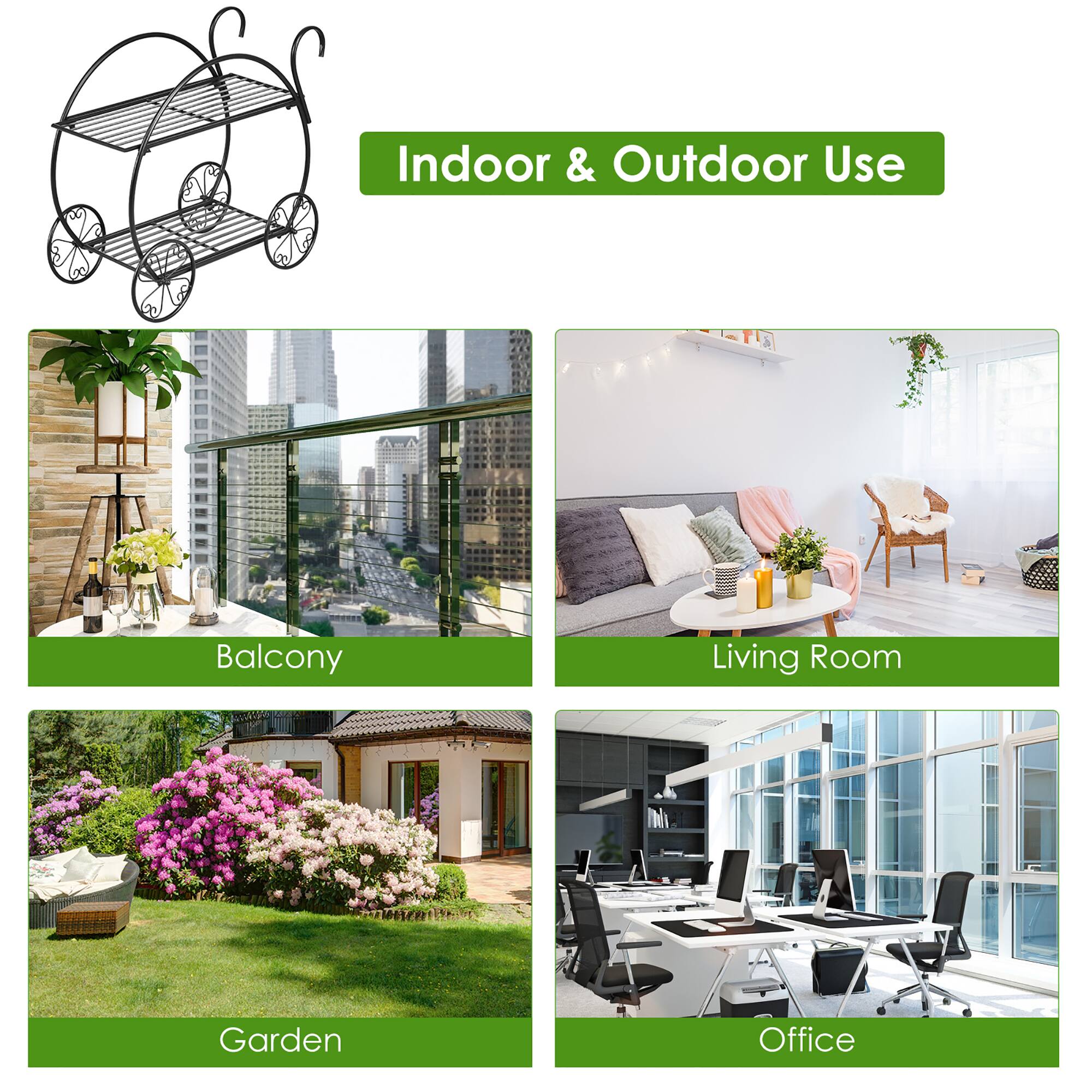 Indoor & Outdoor Use: Balcony, Living Room, Garden, Office