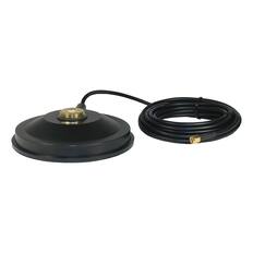 Front. Tram - 5-1/2" ABS NMO Magnet Mount with RG58 Coaxial Cable and SMA Connector - Black.
