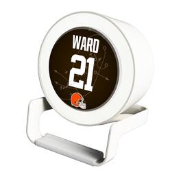 Keyscaper - Denzel Ward Cleveland Browns Night Light Charger and Bluetooth Speaker - White