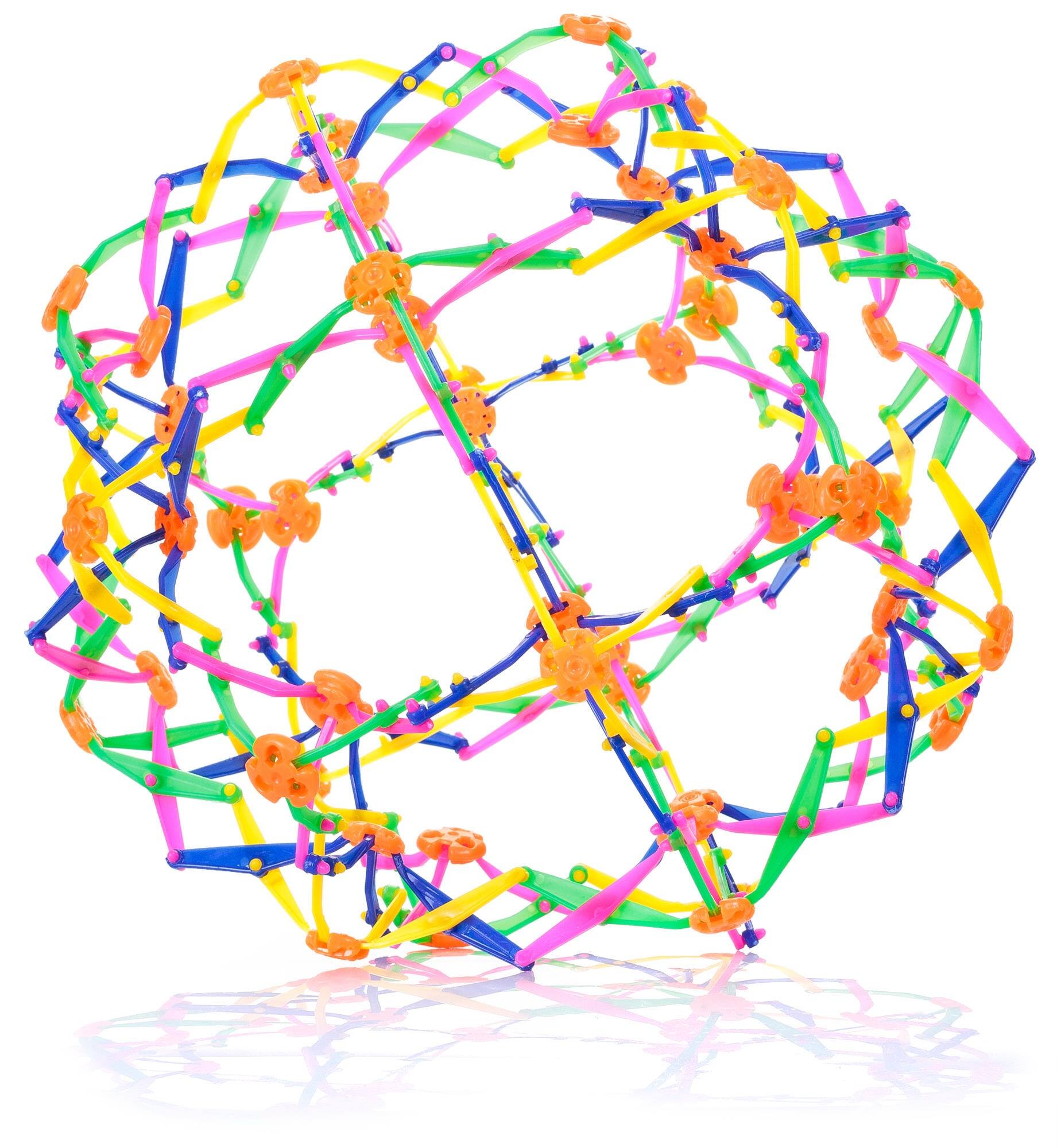 Angle. One For Fun - Expandaball Expanding Sphere Ball, Geometric Stretch and Squeeze Play Ball for Kids - Multicolor.
